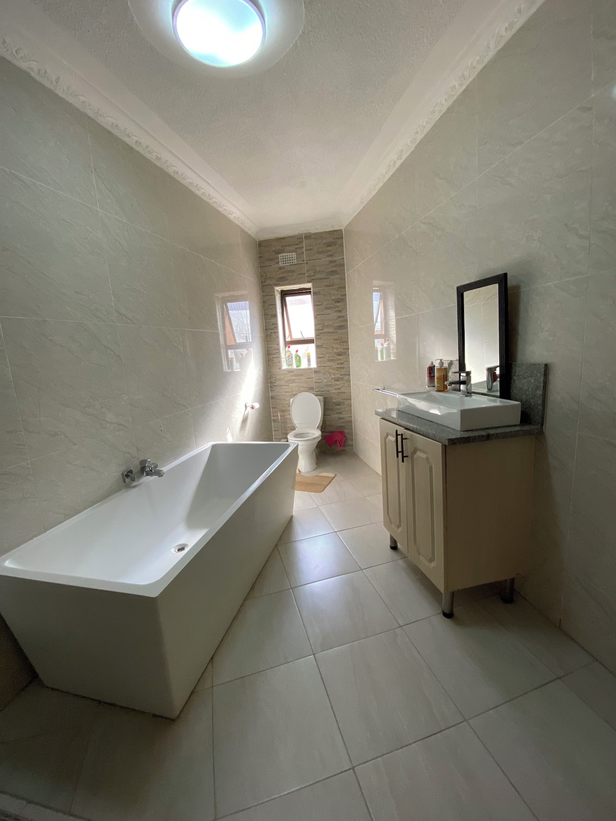 Bathroom with modern fixtures
